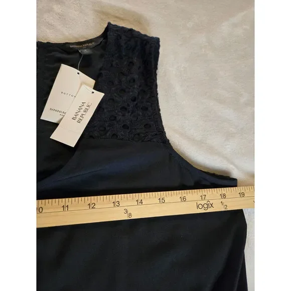 Banana Republic Women's Black Romper Sleeveless Size 8 NWT - Picture 12 of 13
